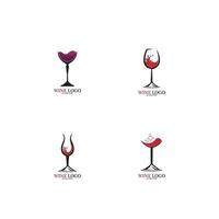 Modèle de conception de logo de vin. Illustration vectorielle de l'icône-vecteur vecteur
