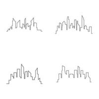 illustration vectorielle d'horizon de la ville moderne au design plat vecteur