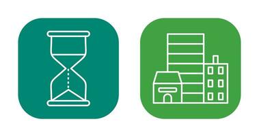 Sablier et réel biens icône vecteur