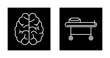 cerveau et tendeur icône vecteur