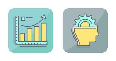 croissance graphique et machine apprentissage icône vecteur