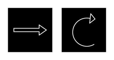 droite La Flèche et recharger icône vecteur