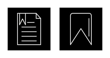 mis en signet document et signet icône vecteur