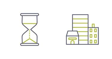 Sablier et réel biens icône vecteur