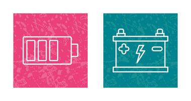 mise en charge et accumulateur icône vecteur