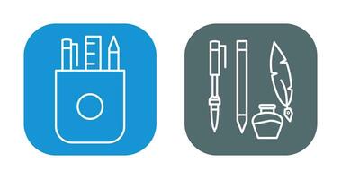 papeterie et l'écriture équipement icône vecteur