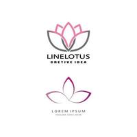 icône de modèle de logo de beauté vecteur fleurs de lotus design