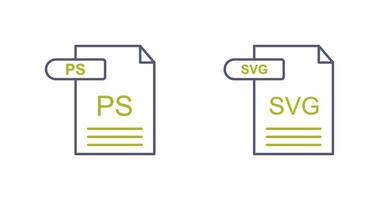 ps et svg icône vecteur