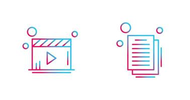 vidéo joueur et document icône vecteur