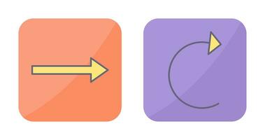 droite La Flèche et recharger icône vecteur
