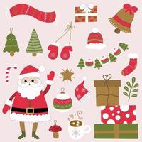 clipart de noël pour le décor du nouvel an vecteur