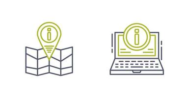 information point et portable icône vecteur