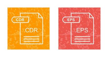 cdr et eps icône vecteur