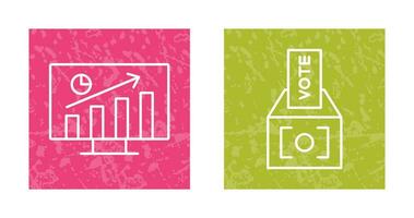 statistiques et voter icône vecteur