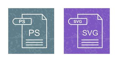 ps et svg icône vecteur