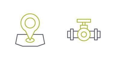emplacement et plomberie icône vecteur
