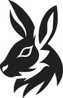 abstrait noir lièvre insigne prime lapin symbolique marque vecteur