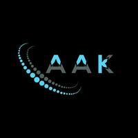 création de logo de lettre aak. un design unique. vecteur