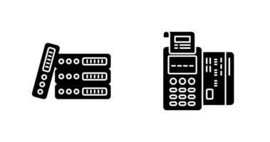 classeurs et pos Terminal icône vecteur