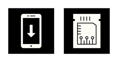 Télécharger et puce icône vecteur