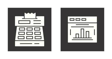 statistiques et check-out icône vecteur