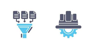 Les données collection et ingénierie icône vecteur