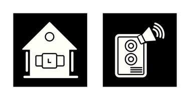 montre intelligente et orateur icône vecteur