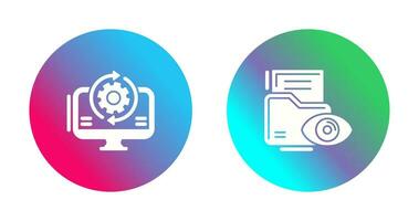 synchronisation et Les données visualisation icône vecteur