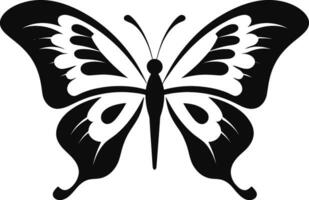 papillons élégance foncé délice emblème sous le horizon minuit monochrome merveille vecteur