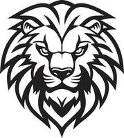 ombragé force noir Lion vecteur conception noble fierté Lion logo dans noir