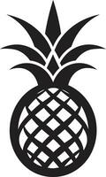 géométrique noir icône mystérieux ananas logo concept vecteur