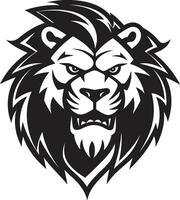 fier Puissance noir vecteur Lion logo excellence le Puissance de fierté sauvage majesté noir Lion emblème dans vecteur le effréné magnificence