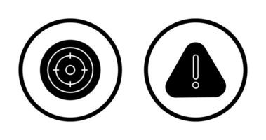 cible et avertissement icône vecteur