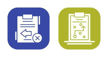 revenir échoué et stratégie d'entreprise icône vecteur