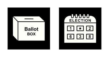 scrutin boîte et élection journée icône vecteur