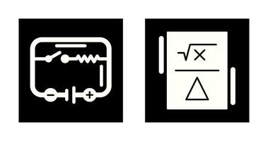 électrique circuit et formule icône vecteur