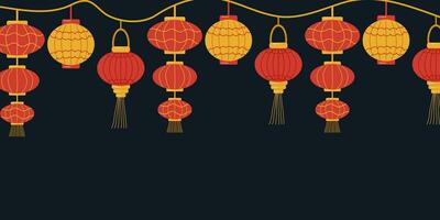 Contexte de chinois lanternes. chinois Nouveau an. vecteur