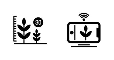 croissance et dispositif icône vecteur