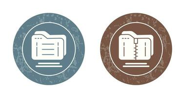 dossier et comprimé icône vecteur