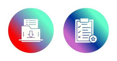 enregistrer liste et tâche liste icône vecteur
