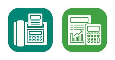 fax et calculateur icône vecteur