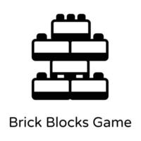 jeu de blocs de briques vecteur