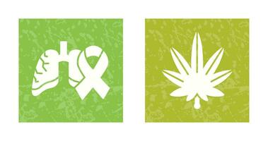 cancer et cannabis icône vecteur