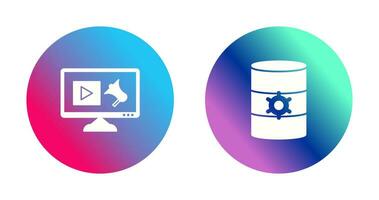 numérique commercialisation et base de données la gestion icône vecteur