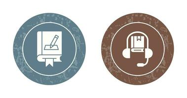 édition et l'audio livre icône vecteur
