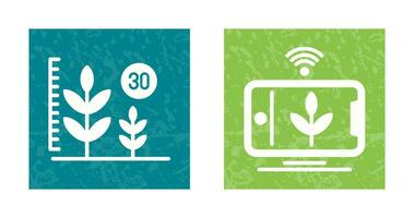 croissance et dispositif icône vecteur