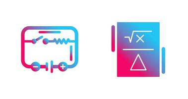 électrique circuit et formule icône vecteur