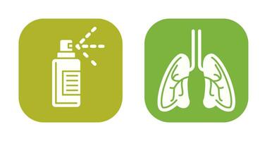 main et poumons icône vecteur