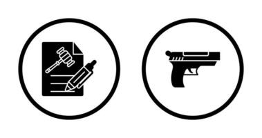 fichier et pistolet icône vecteur