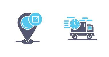 vite livraison et emplacement icône vecteur
